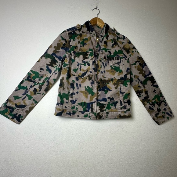 Zadig & Voltaire Kavy Watercolor Camo Jacket Size XS - Picture 2 of 14